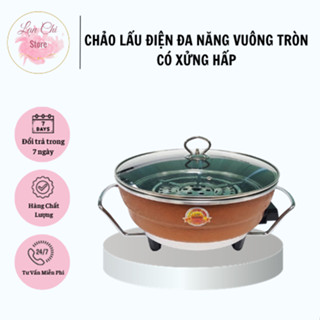 CHẢO LẨU ĐIỆN ĐA NĂNG VUÔNG TRÒN CÓ XỬNG HẤP OSAKA, TIẾT KIỆM ĐIỆN