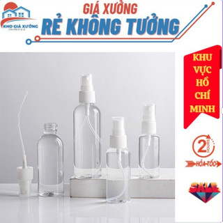  Chai xịt phun sương trong suốt dung tích 30ml 50ml 100ml- lọ chiết nước hoa , tinh dầu , mỹ phẩm