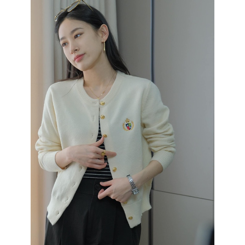 Áo Cardigan Len Cổ Tròn Freesize