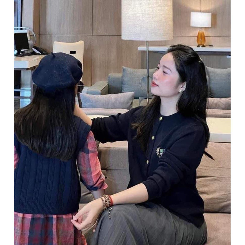 Áo Cardigan Len Cổ Tròn Freesize