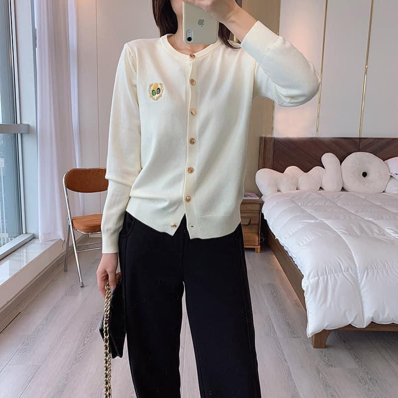 Áo Cardigan Len Cổ Tròn Freesize