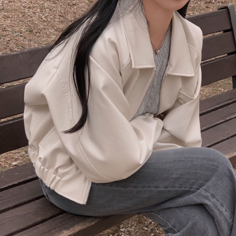 KHOÁC DA PU CÁ TÍNH CÓ KHOÁ KÉO