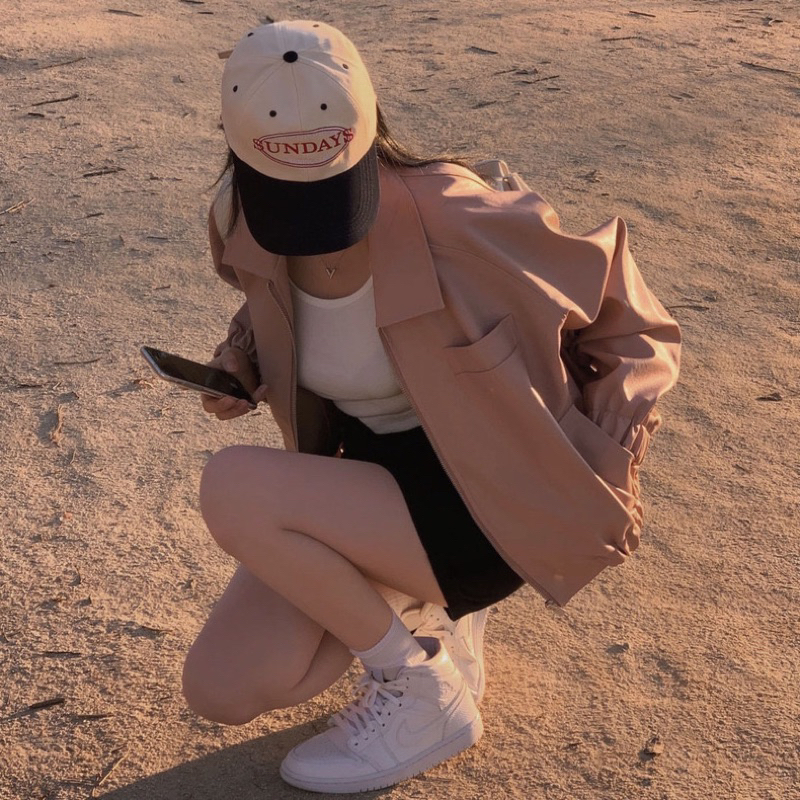 KHOÁC DA PU CÁ TÍNH CÓ KHOÁ KÉO