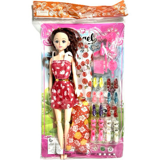 Bộ đồ chơi búp bê khớp gương lược váy 888-1