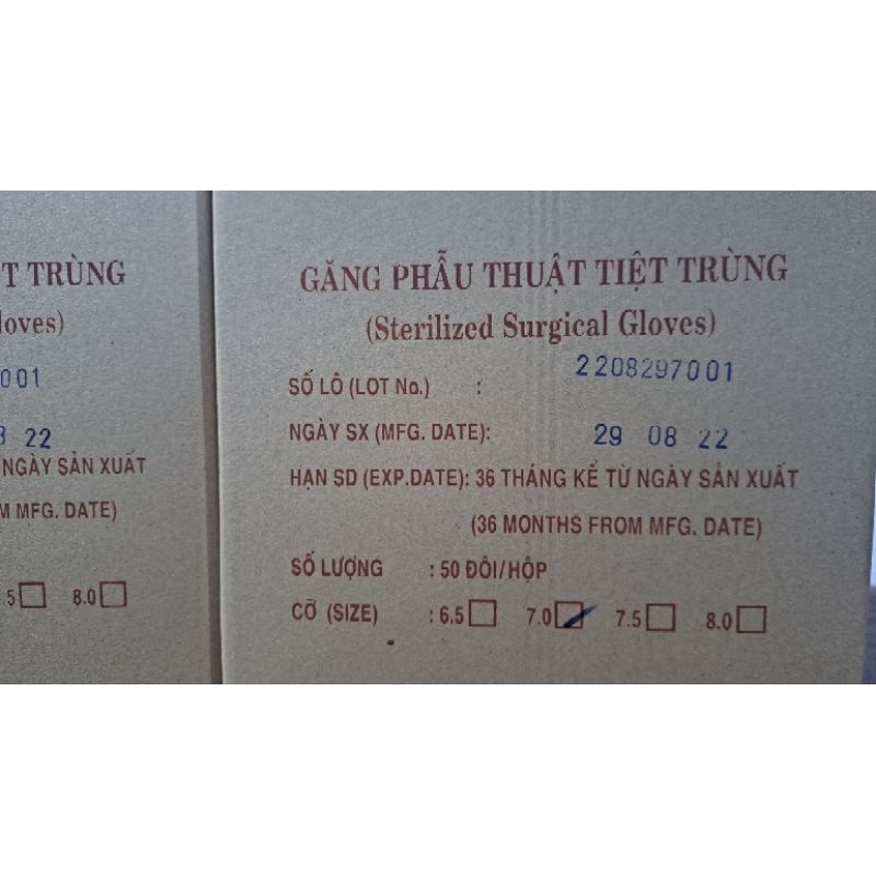 Găng tay phẫu thuật tiệt trùng