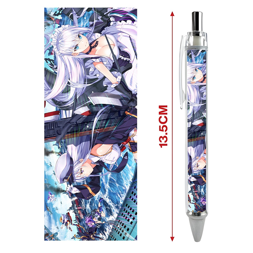 Bút viết In hình Game Azur Lane  - Hình in sắc nét - Bút Gel ngòi 0.5mm by 2D Tộc Shop