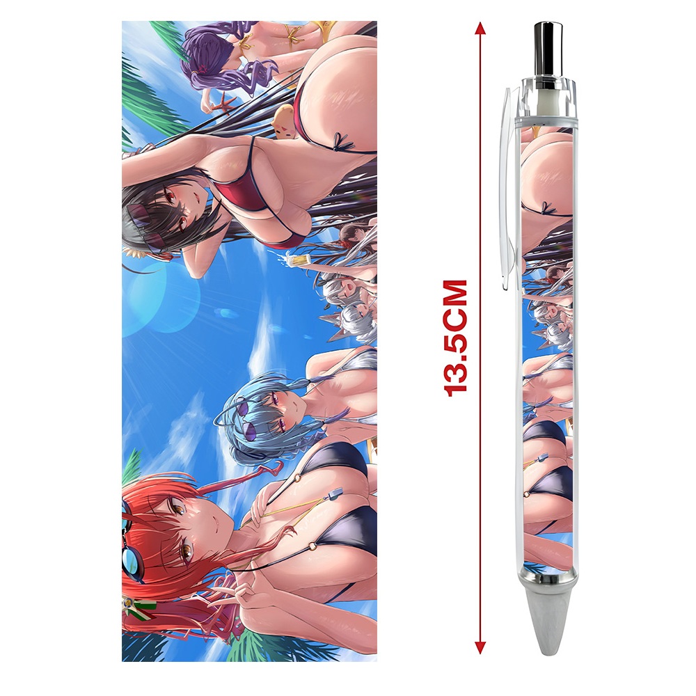 Bút viết In hình Game Azur Lane  - Hình in sắc nét - Bút Gel ngòi 0.5mm by 2D Tộc Shop