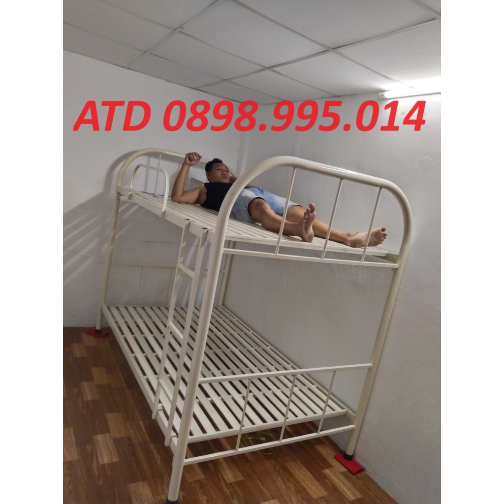 Giường 2 tầng bằng sắt cho người lớn cao cấp 80cmx2m,1mx2m,1m2x2m lắp ráp nhanh giá tại xưởng hcm