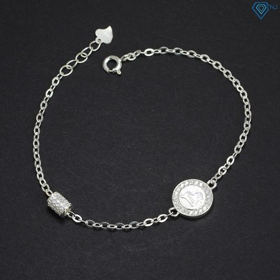 Lắc tay bạc nữ cung Ma Kết khắc tên LTN0270 - Trang Sức TNJ