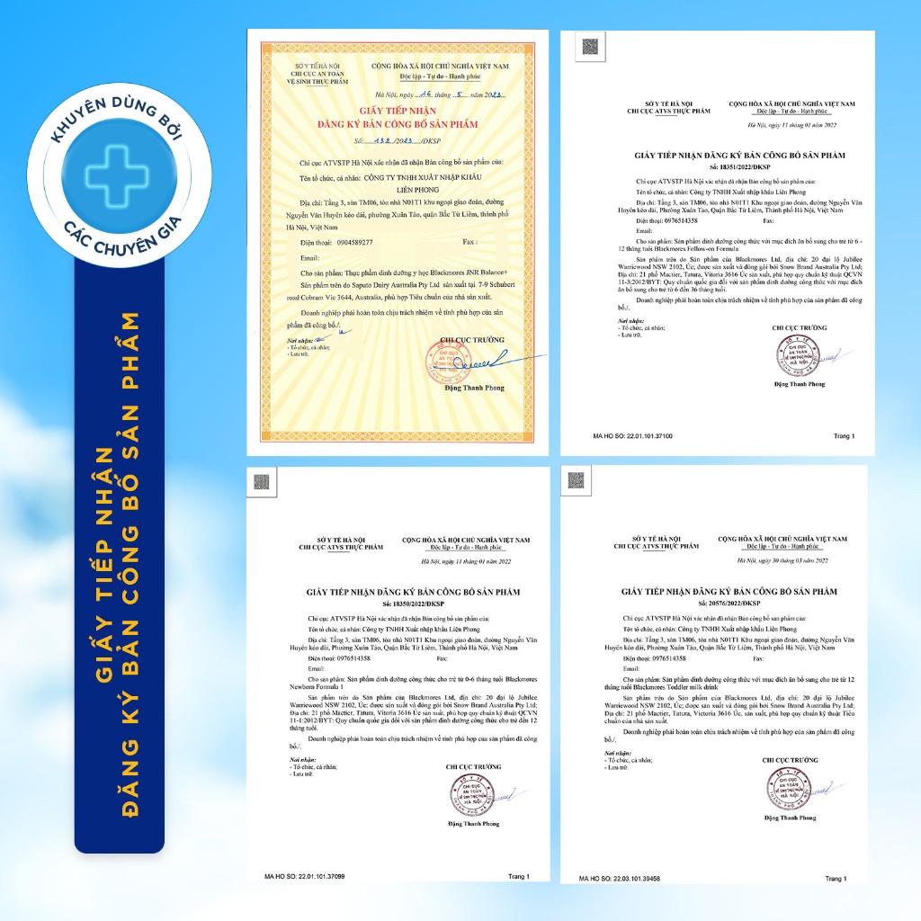 Sữa BLACKMORES  số 1 2 3 - 900gr