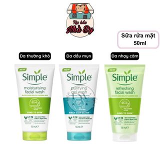 Sữa rửa mặt Simple lành tính sạch sâu ngừa mụn hiệu quả 150ML