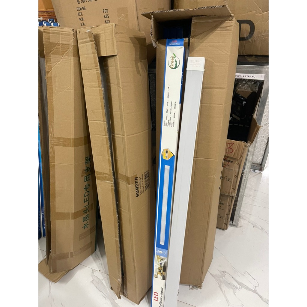 Đèn Led Dài, Bóng Tuýp 40W, 60W, Dài 1,2m Ánh Sáng Trắng Siêu Sáng, Bóng Led Dài, Đèn Tuýp LED Liền Máng