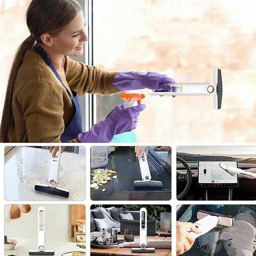 Cây Lau Tự Vắt Mini Cầm Tay, Cây Lau Kính Lau Bàn Cây Lau Đa Năng Cầm Tay Gấp Gọn