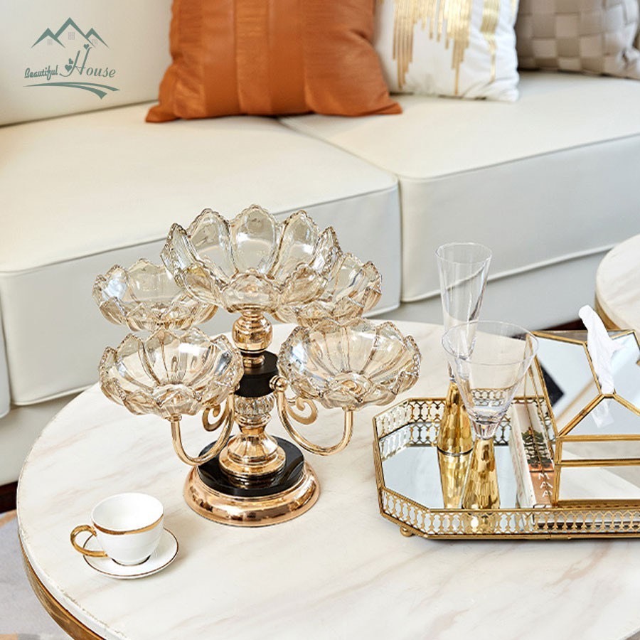 Khay Mứt Tết 5/6 Cánh Xoay 360 Phong Cách Châu Âu