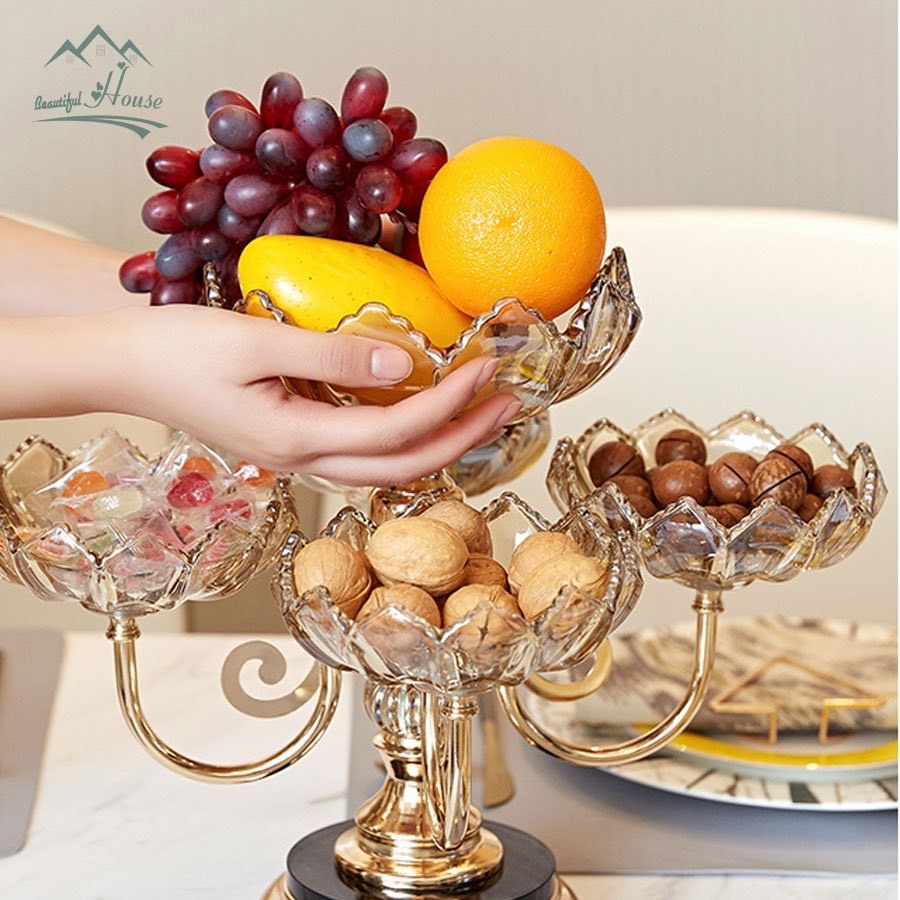 Khay Mứt Tết 5/6 Cánh Xoay 360 Phong Cách Châu Âu