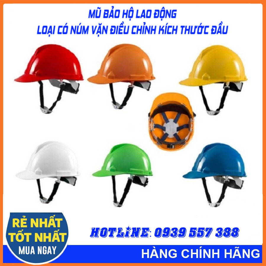 MŨ CÔNG NHÂN CÓ NÚM VẶN, MŨ BẢO HỘ LAO ĐỘNG ĐIỀU CHỈNH KÍCH THƯỚC ĐẦU
