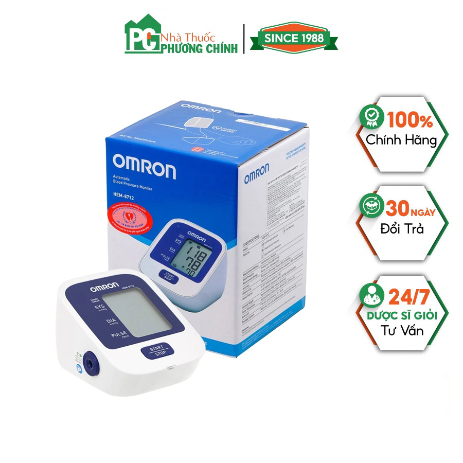 Máy Đo Huyết Áp Bắp Tay Tự Động Omron HEM-8712