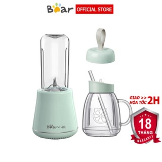 Máy xay sinh tố cầm tay Bear, máy xay hoa quả 2 cối xay công suất lớn – Hàng chính hãng