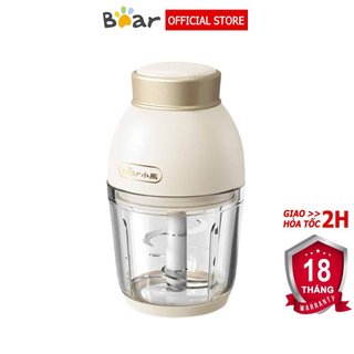 Máy xay ăn dặm cho bé 0.6L Bear dao xay 6 lưỡi, cối thủy tinh, máy xay mini – Hàng chính hãng
