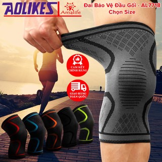 Bó Gối Đai Bảo Vệ Đầu Gối, Khớp Gối Đàn Hồi Đa Chiều Thể Dục, Chạy Bộ, Đạp Xe, Bóng Đá  AL7718 Chính Hãng Aolikes