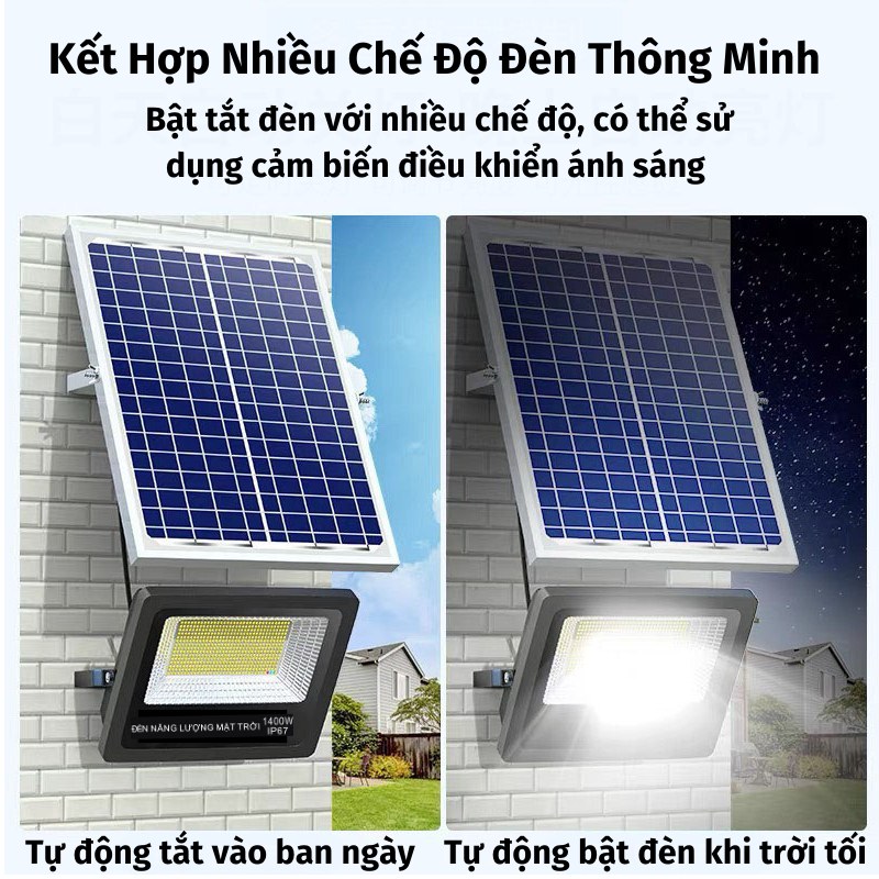 Đèn Năng Lượng Mặt Trời 1400W Nami Pha Led Siêu Sáng Chống Nước IP67