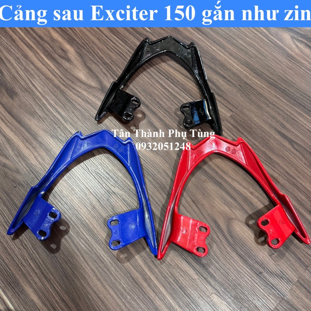 Cảng sau gắn Exciter 150 như zin: Đen, đỏ, xanh