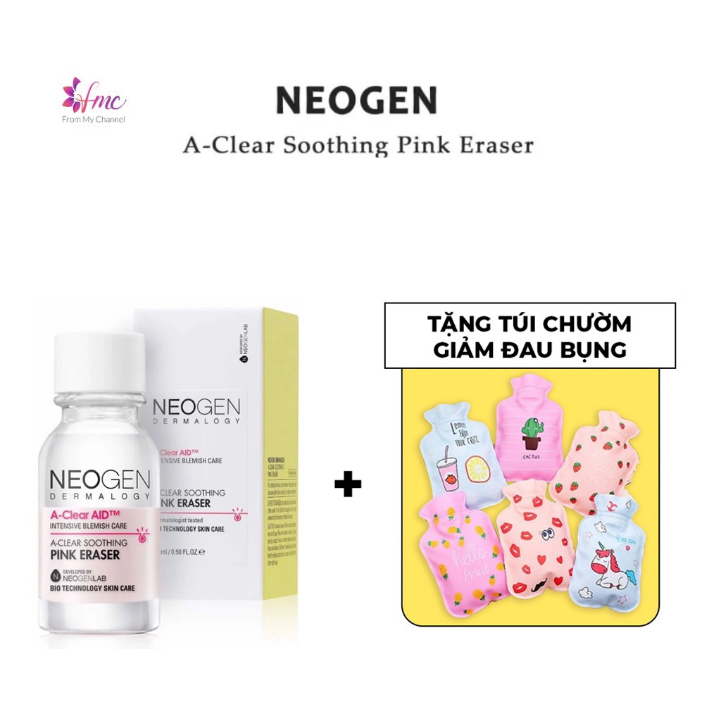 [MUA 1 TẶNG 1] Chấm Mụn Neogen A-Clear Soothing Pink Eraser 15g + Tặng 1 túi chườm giảm đau bụng