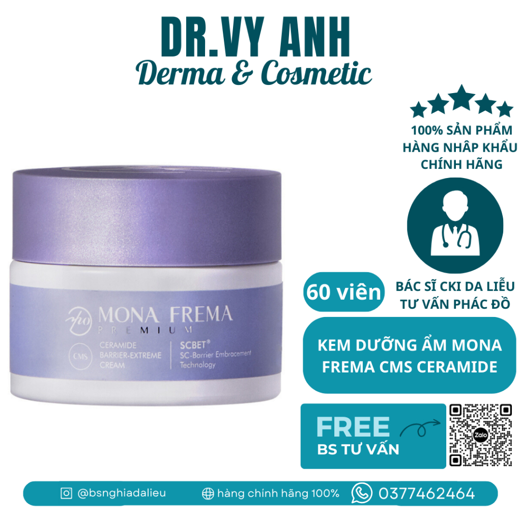 KEM DƯỠNG ẨM MONA FREMA CMS CERAMIDE BARRIER EXTREME CREAM SCBET 50G BÁC SĨ VY ANH