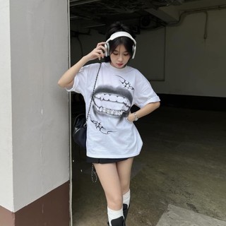 Áo phông form rộng local brand nam nữ Hades Fang Tee basic unisex tay lỡ oversize cotton cổ tròn màu đen trắng Gin store