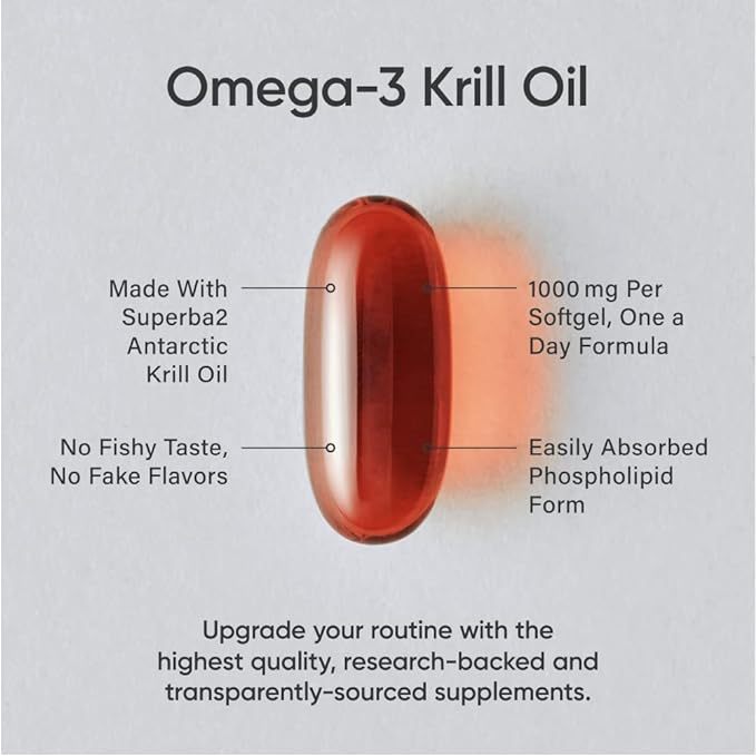 Dầu Tôm Nhuyễn Thể Sports Research Krill Oil Omega 3 1000mg - Viên Uống Giúp Bổ Mắt, Hỗ Trợ Sức Khỏe Tim Mạch 60 viên
