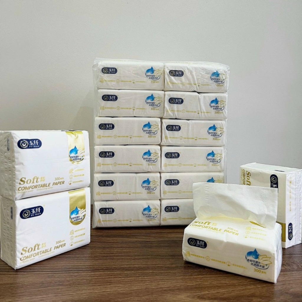 Giấy ăn rút gấu trúc 300 tờ thùng 12 gói cao cấp