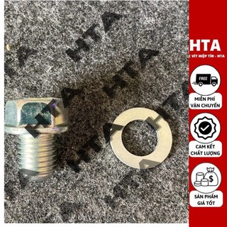Ốc rốn dầu/ ốc xả nhớt honda honda, yamaha tặng kèm long đền nhôm dày - ốc vít hiệp tín - hta