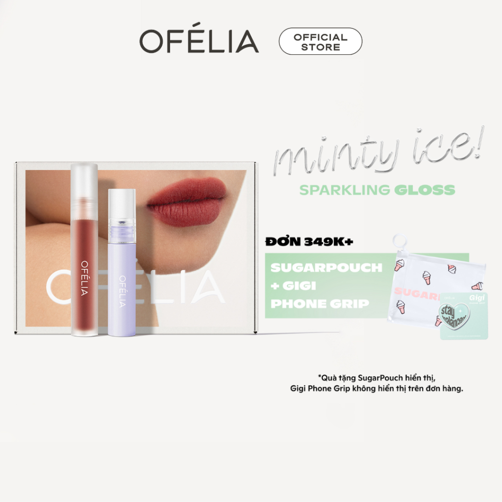 Combo Son OFÉLIA - Lolli Glow Tint + Uncovered Lip Mousse Chapter 02 (3.9g x 4.3g)