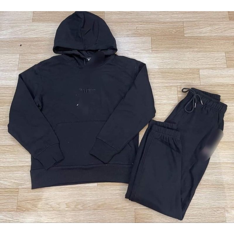 Bộ nỉ bông hoodie champion unisex