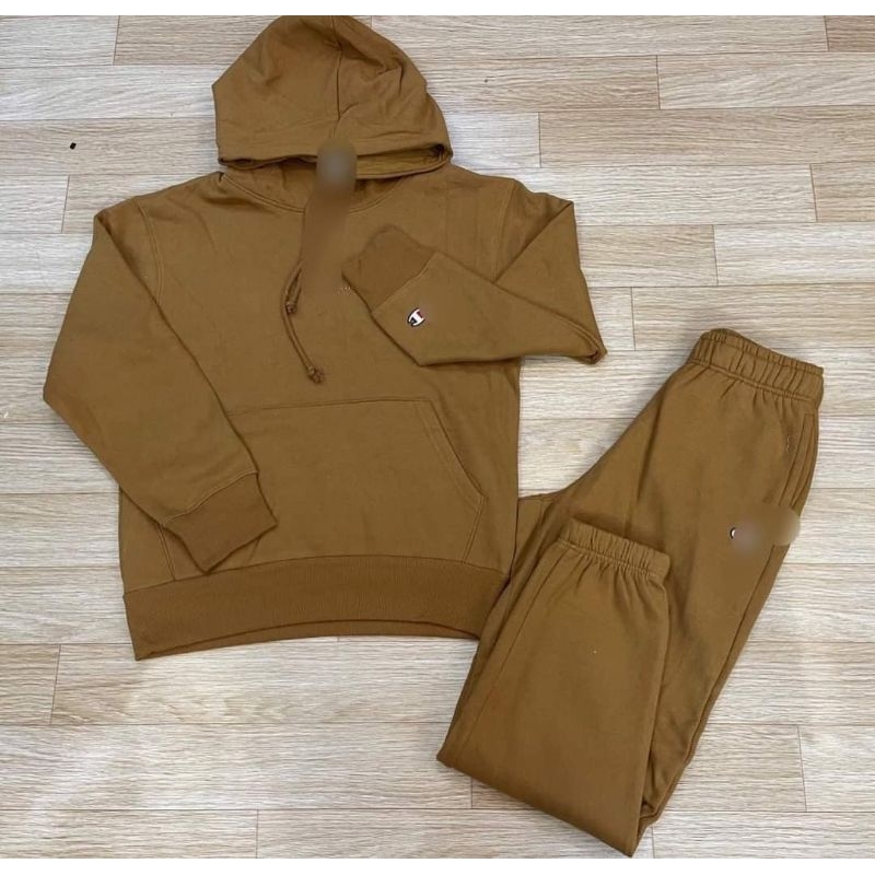 Bộ nỉ bông hoodie champion unisex