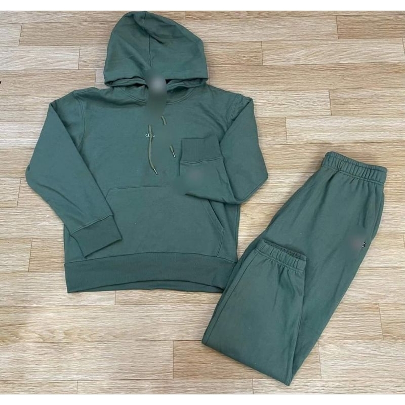 Bộ nỉ bông hoodie champion unisex