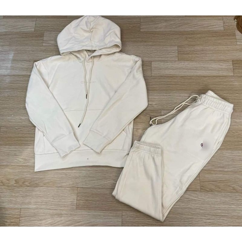 Bộ nỉ bông hoodie champion unisex