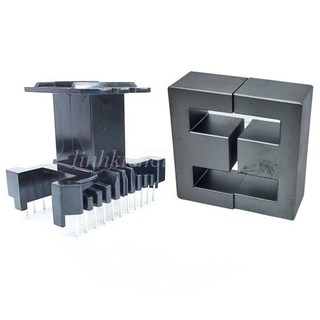 Lõi biến áp xung EE55 vuông đứng ferit hở (hở đều mỗi bên 1.5mm)