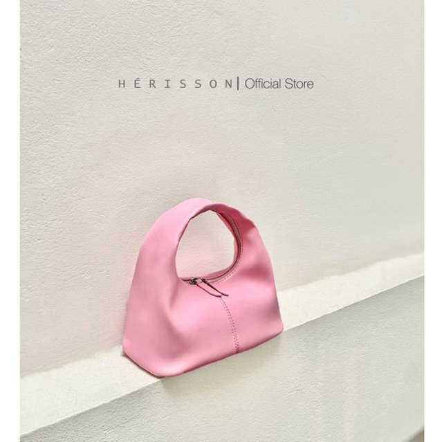 Chow bag màu hồng barbie bản Xách tay + nơ tháo rời