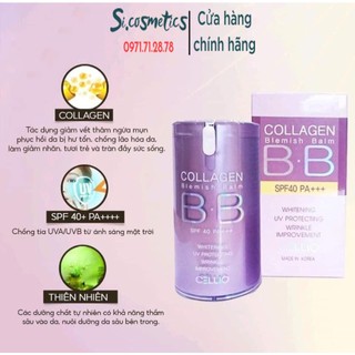 Kem nền BB Collagen Cellio Hàn Quốc Tone 21 chính hãng 40ml