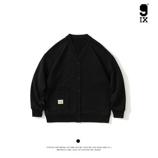 Áo cardigan đơn giản đen trơn | 9ix casual cardigan jacket | 3t streetwear