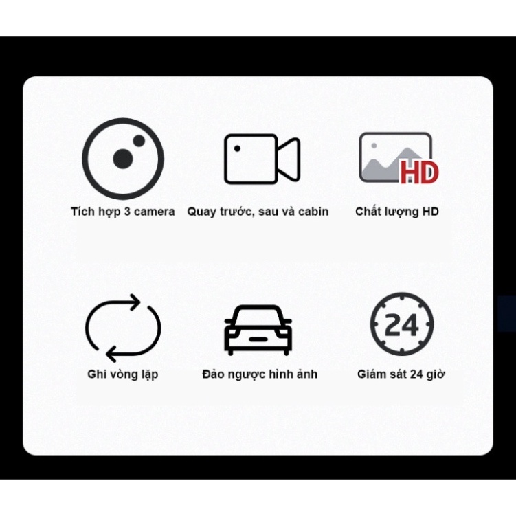 Camera hành trình ô tô New Taxi full HD 1080p hồng ngoại siêu nét, COMBO camera xe hơi hỗ trợ kết nối WIFI 3 mắt tốc độ