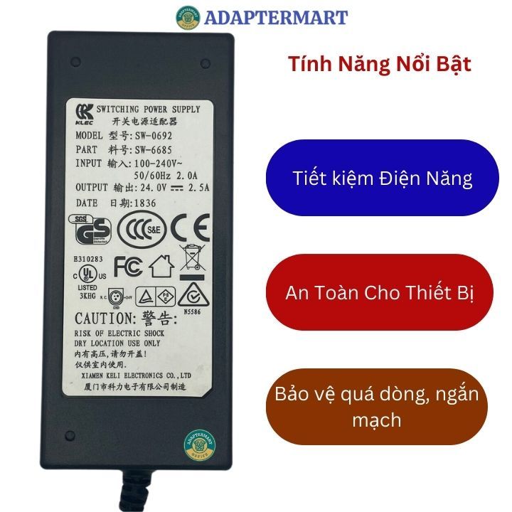 Cục nguồn cho máy in hóa đơn Epson TM-U200 TM-U220