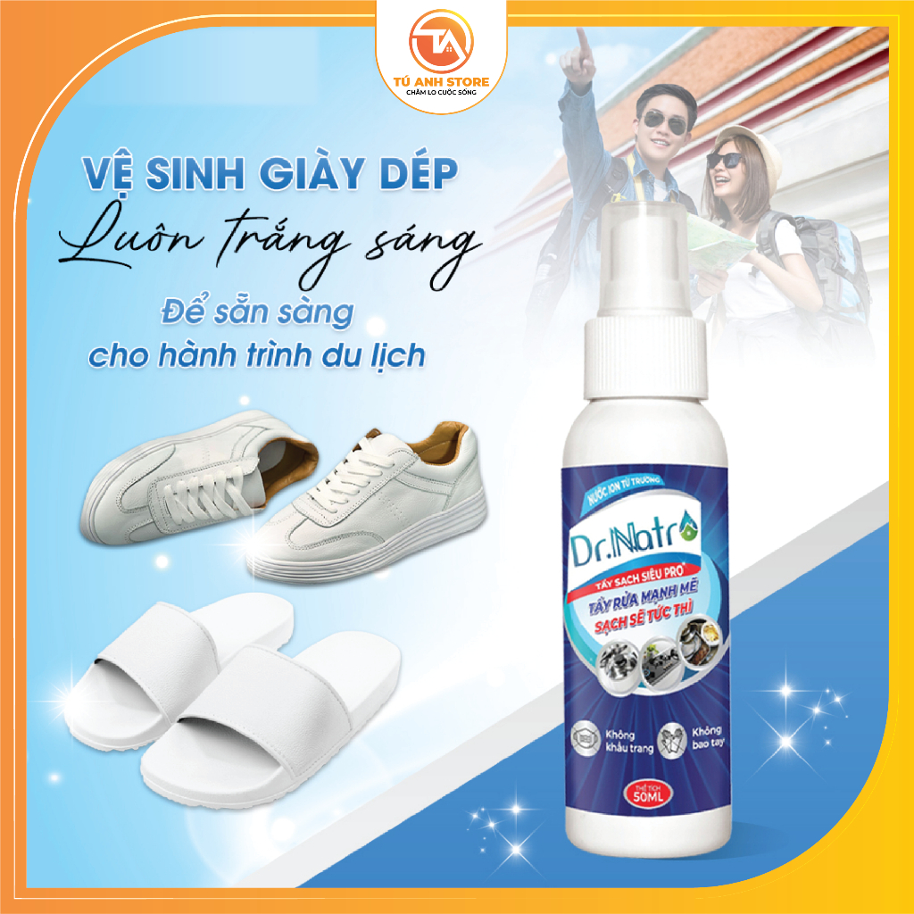 Chai tẩy đa năng chai nhỏ 50ml siêu sạch mọi viết bẩn công nghệ ion từ trường Dr Natro - TuAnh Store