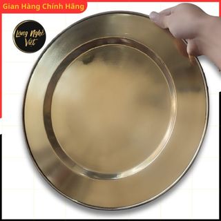Mâm đồng bày lễ kích thước 35 cm xưởng sản xuất tại làng nghề việt