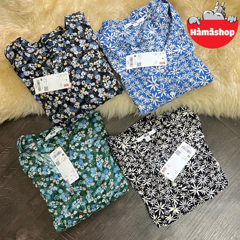 ÁO VẢI RAYON HOA TAY DÀI TAG 2990¥