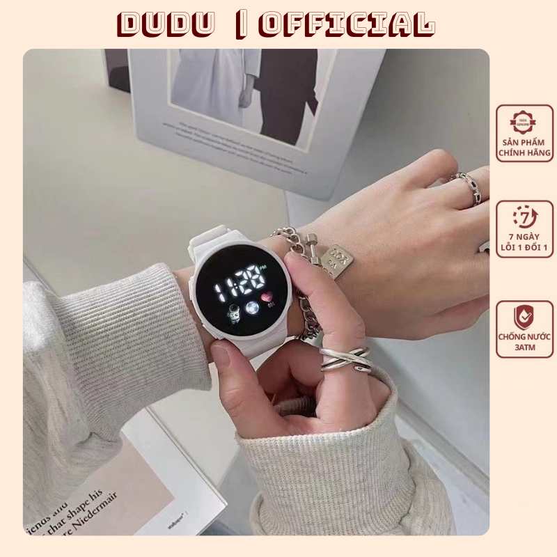 Đồng hồ nam nữ Unisex Led kiểu dáng phi hành gia mặt tròn DH07 dây cao su êm tay thời trang cá tính