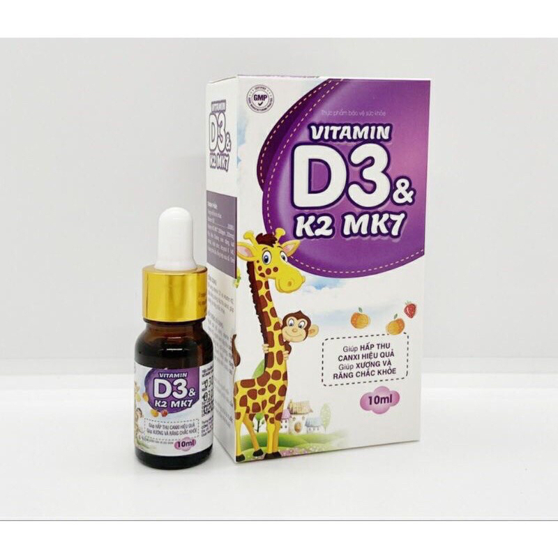 1 LỌ 10ML NHỎ GIỌT VITAMIN D3 & K2 MK7 DATE MỚI 2026