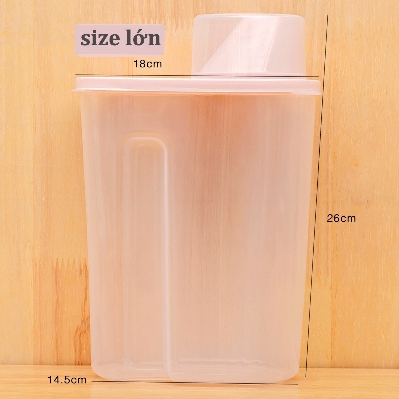Hộp Đựng Thực Phẩm Khô Có Nắp Đậy 2.5L Tiện Lợi, Hộp Đựng Hạt Ngũ Cốc Có Nắp Đậy
