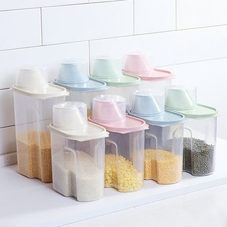 Hộp đựng thực phẩm khô có nắp đậy 2.5l tiện lợi, hộp đựng hạt ngũ cốc có nắp đậy